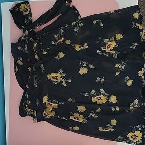 Long floral skirt. A&F